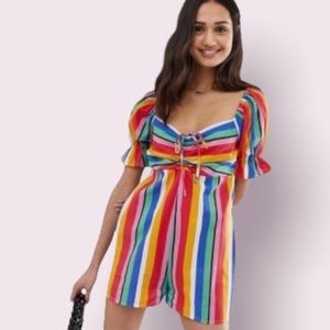 ASOS DESIGN Puff Sleeve Romper